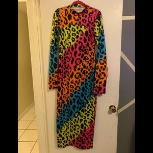 Colorful Cheetah Print dress so xl